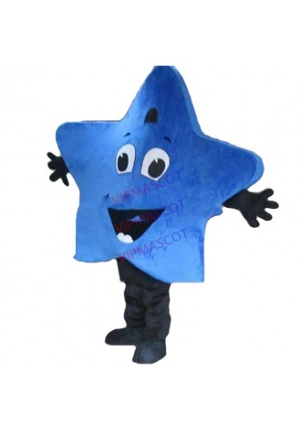 mascot Blue Star Mascot Costume Adult Size Mascotte Outfit Suit Party Carnival Fancy Dress EMS FREE SHIP