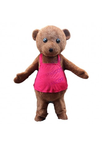 cosplay costumes Masco city Lovely Long hair Plush Teddy bear Mascot Costume Adult Size Teddy Bear Mascotte  Fancy dress