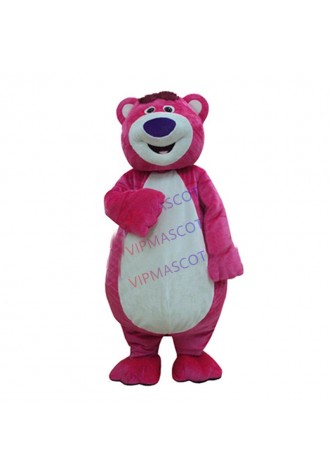 Cartoon Pink LOTSO Bear Mascot Costume Pink Bear Mascot Costume sales free shipping