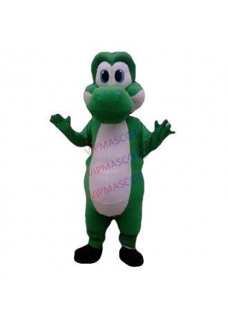 Cute Christmas halloween Deluxe GREEN BABY DRANGON Mascot Costume Fancy Cartoon Character Party Dress Free Shipping