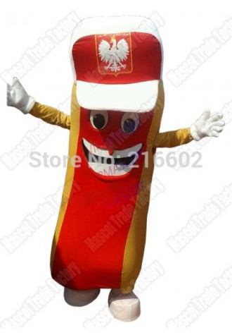 Deluxe Hotdog Mascot Costume Mask Fastfood cosplay costumes fancy dress for Halloween Carnival party event