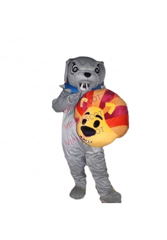 Cute Custom made Cartoon Character Adult Grey Dog Mascot Fancy Dress cosplay Halloween  Party Costume