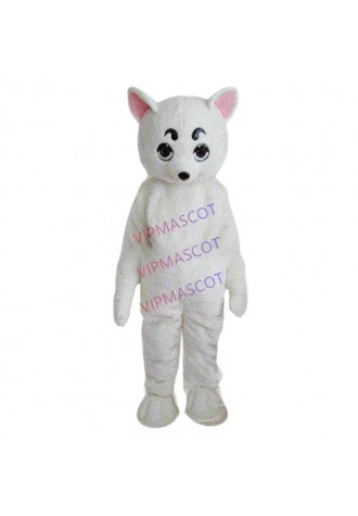 Hot sale Cute Character Adult lovely White Little Bear Mascot Costume fancy dress Halloween party costume