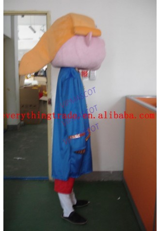 Hot sale Cute Adult cartoon character lovely music man Mascot Costume fancy dress party costumes