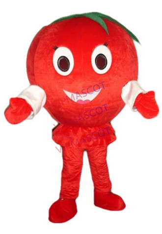 New arrival Adult Cartoon Character cute red apple Mascot Costume Hallooween party costume