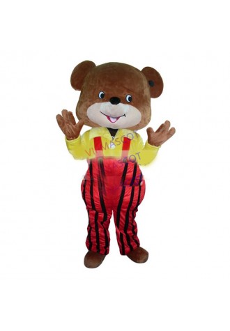 Cute Adult Cartoon Character cute red bear Mascot Costume Hallooween party costume adult size