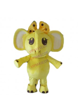 Hot sale Adult new super-affordable funny loves yellow elephant mascot costumes cartoon