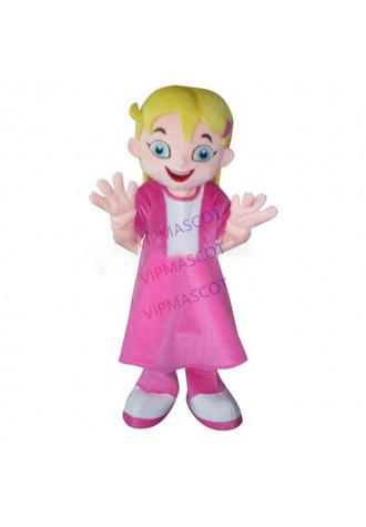 Hot selling Foam Cartoon Character Adult cute pink nice girl Mascot Fancy Dress Halloween party Costume