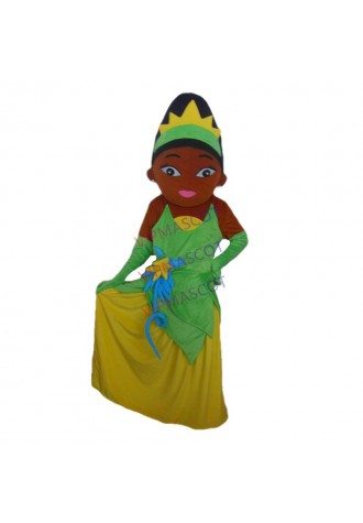 Hot selling Foam Adult cute Professional New green girl Mascot Costume Fancy Dress Adult Size