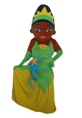 Hot selling Foam Adult cute Professional New green girl Mascot Costume Fancy Dress Adult Size