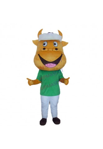 Hot selling Cute Adult cute Professional New big head cow Mascot Costume Fancy Dress Adult Size