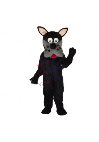 Hot sale Adult black dog mascot fancy dress costumes Halloween party costumes