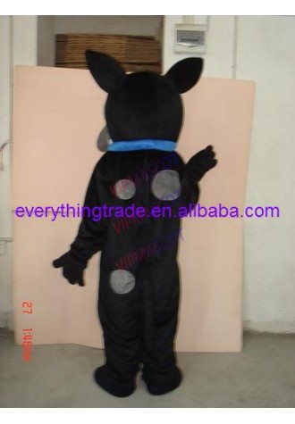 Hot sale Adult black dog mascot fancy dress costumes Halloween party costumes