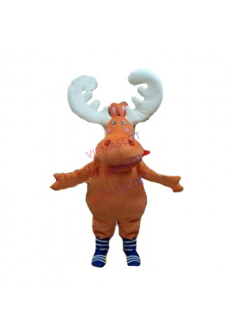 Hot sale Cartoon Character Adult Big Moose Deer Dress cosplay Halloween  Party Costume
