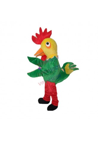 Hot sale Foam Adult green chicken mascot fancy dress costumes Halloween party costumes