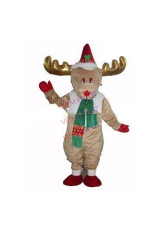 Hot sale Adult santa reindeer mascot costume christmas mascot suit carnival costume fancy dress costumes party costumes