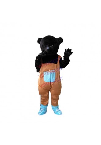 Hot sale Cute Cartoon Character lovely black bear Adult Mascot Costume fancy dress costume