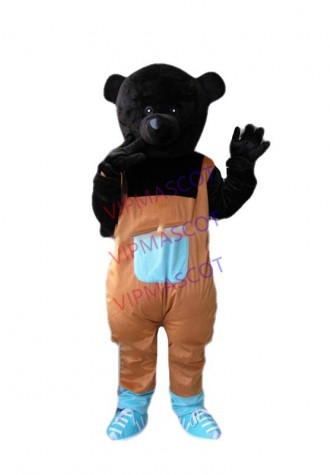 Hot sale Cute Cartoon Character lovely black bear Adult Mascot Costume fancy dress costume
