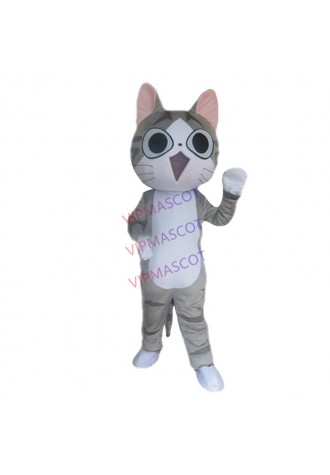 Hot sale Cute Cartoon Character Adult cute grey cat Mascot Costume fancy dress party costume