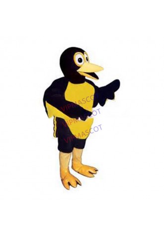 Hot selling Cute Adult cartoon character lovely yellow and black bird Mascot Costume Halloween party costumes