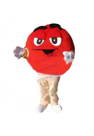 Hot sale Cute Adult cartoon character cute red MM Mascot Costume Halloween party costumes
