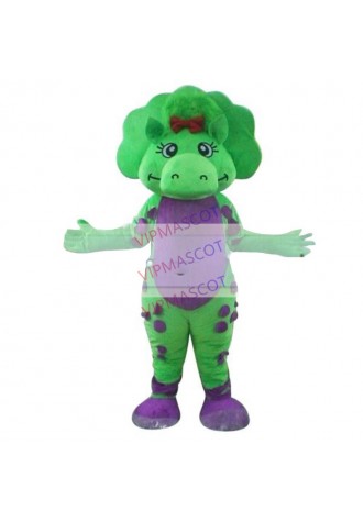 New arrival Adult cartoon character lovely green barney Mascot Costume Halloween party costumes adult size