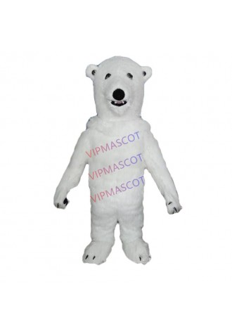 Hot sale Cute Character Adult lovely long fur white polar bear Mascot Costume fancy dress Halloween party costume