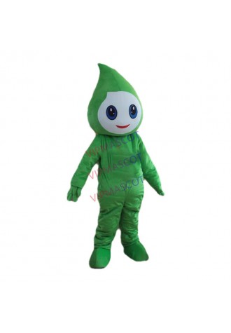 Hot sale Foam Cartoon Character Adult lovely green little doll Mascot Costume fancy dress party costume
