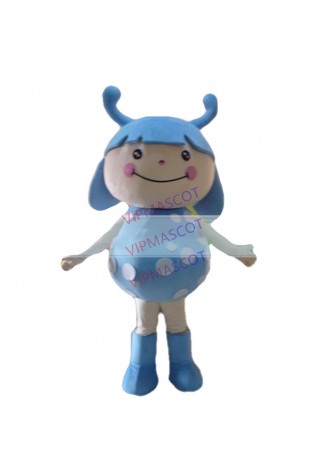 Hot selling Cute Adult cartoon lovely blue girl baby mascot costume suit fancy dress party costumes adult size