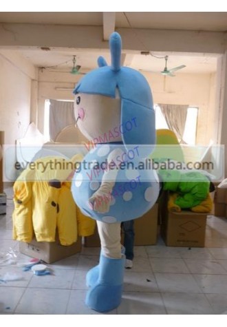 Hot selling Cute Adult cartoon lovely blue girl baby mascot costume suit fancy dress party costumes adult size