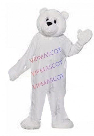 Hot sale Foam Cartoon Character Adult lovely white bear Mascot Costume fancy dress Halloween party costume