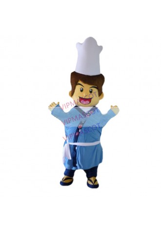 Hot sale Foam Adult lovely white hat boy mascot fancy dress suit costumes cartoon party costumes adult size