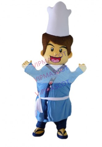 Hot sale Foam Adult lovely white hat boy mascot fancy dress suit costumes cartoon party costumes adult size