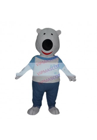 Hot selling Cute Adult cartoon lovely black nose bear mascot costume suit fancy dress party costumes adult size