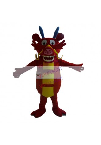 Hot sale Adult cute red dragon mascot fancy dress suit costumes cartoon party costumes adult size