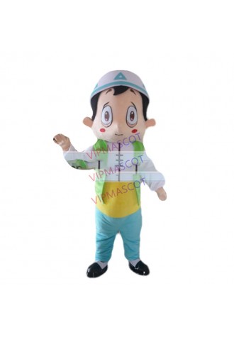 Hot sale Adult cute white hat boy mascot fancy dress suit costumes cartoon party costumes adult size