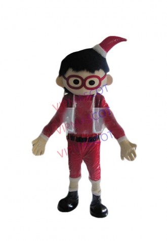 New arrival Adult cute glass little boy mascot fancy dress suit costumes cartoon party costumes adult size