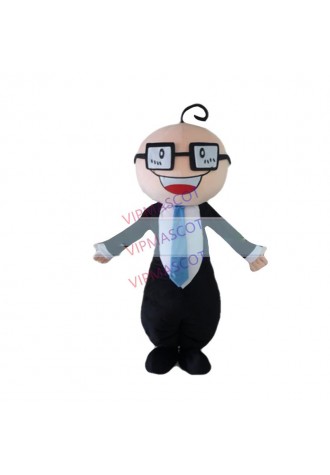 Hot sale Cute Adult cartoon cute glass old man mascot costume suit fancy dress mascot party costumes