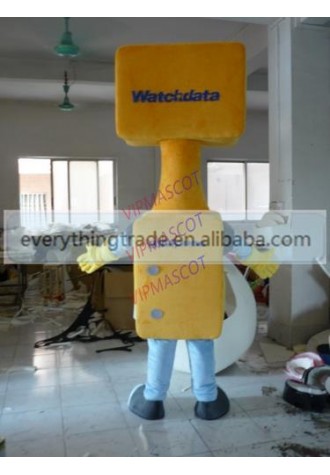 Hot sale Cute Adult cute yellow doll mascot fancy dress suit costumes cartoon party costumes adult size