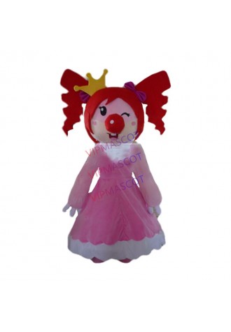 Hot sale Cute Adult cute red hair girl mascot fancy dress suit costumes cartoon party costumes adult size