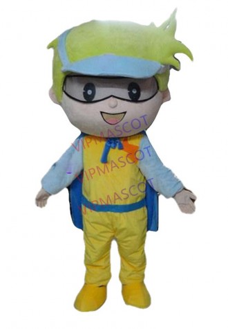 Hot sale Cute Adult cute yellow little superman cartoon mascot costume fancy dress Halloween party costumes adult size