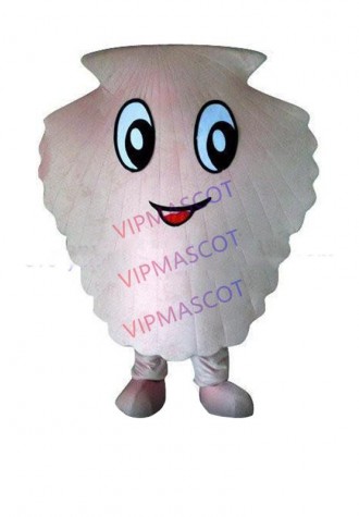 Hot sale Cute Cartoon Character Adult lovely beauty scallop Mascot White Mascot Costume fancy dress Halloween party costume