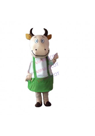 Hot selling Adult cute high quality blue skirt milk cows Costume mascot animal fancy dress festive costumes
