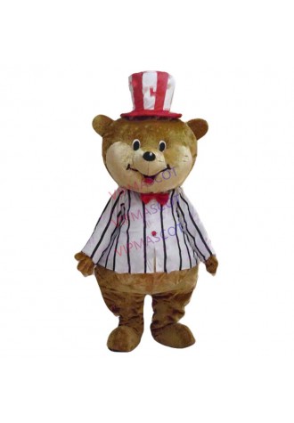 Hot sale Foam Cartoon Character Adult NEW STYLE Lovely Bear Dress cosplay Halloween  Party Costume