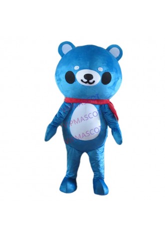 high quality lovely blue bear mascot costume adult bear mascot costume
