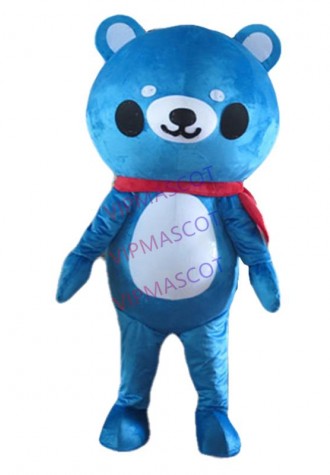 high quality lovely blue bear mascot costume adult bear mascot costume