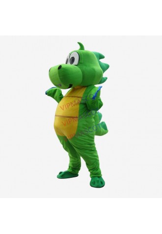 green dinasaur mascot costume high quality