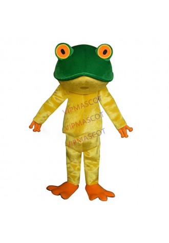 Frog New Professional Green Frog Adult Mascot Costume Fancy Dress