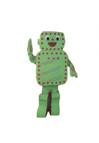 New Green Robot Mascot Costume Adult Cartoon Character Robot Theme Anime Cosply Costumes Custom Carnival Fancy Dress Kits 1787