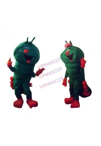 1 piece Green caterpillar boy/girl mascot costume adult carpenterworm theme school child play mascotte fancy dress suit 1709